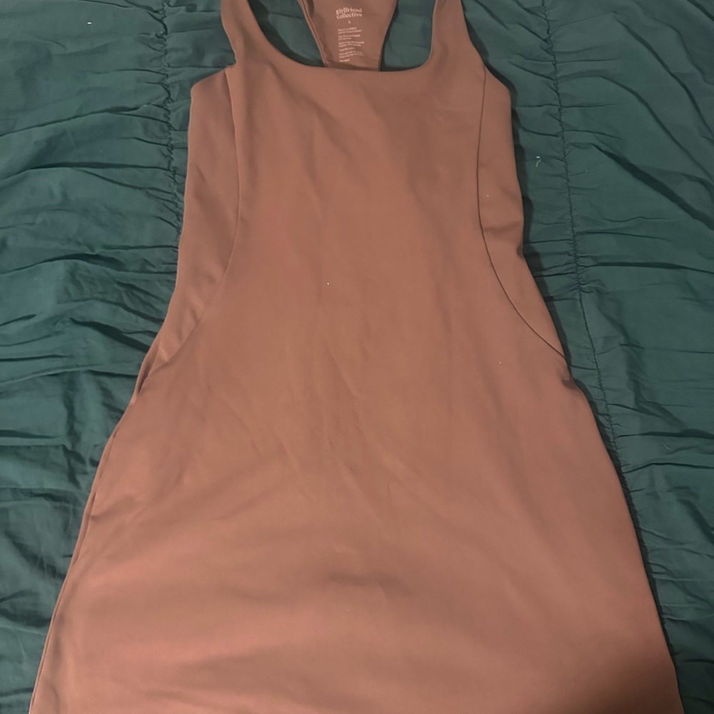 Girlfriend collective Brown Sleeveless Dress